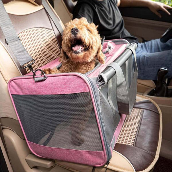 Soft-Sided Pet Carrier Bag – Lightweight, Portable Travel Crate for Small Dogs; Cat, Dog Carrier bag - Imagen 3