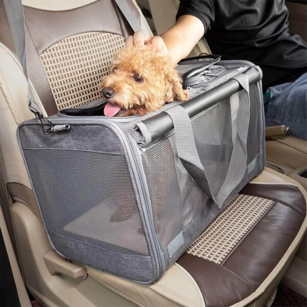 Soft-Sided Pet Carrier Bag – Lightweight, Portable Travel Crate for Small Dogs; Cat, Dog Carrier bag - Imagen 5