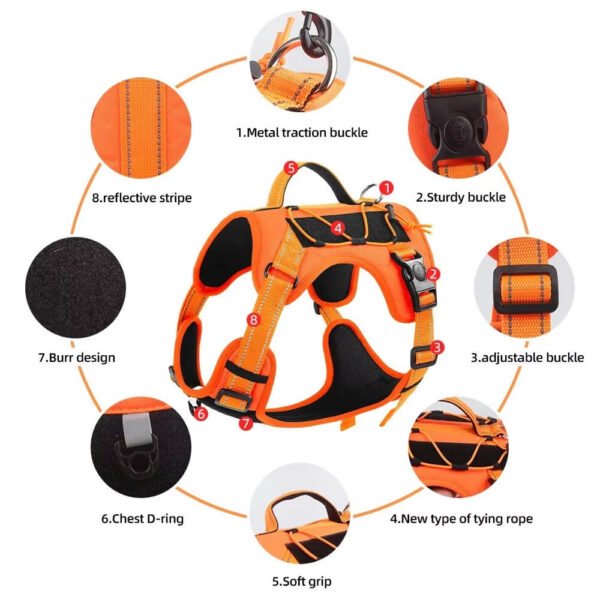 No Pull Training Dog Harness – Anti-Pull Control with Wide Chest Panel Pet harness, Built for Large Breeds and Daily Walks - Image 2